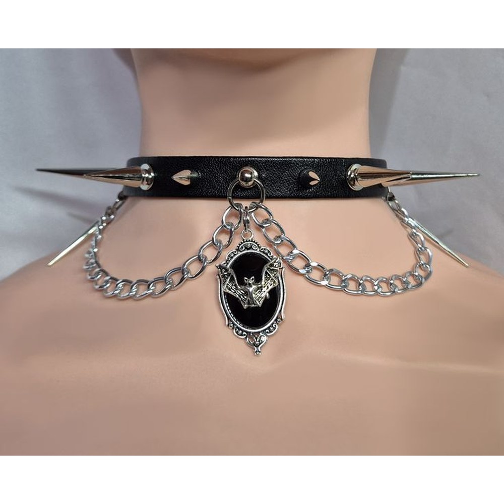 NekoGirl Collars - Batty handmade foulard - Noir